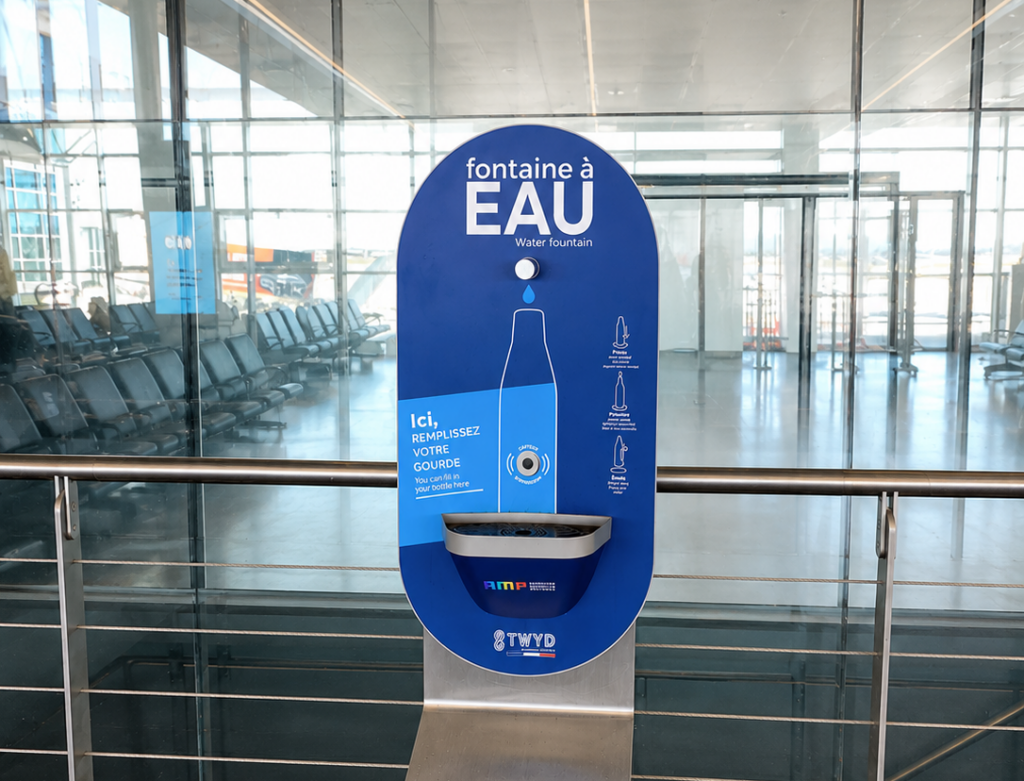 Fontaine à eau de l'aéroport de Marseille